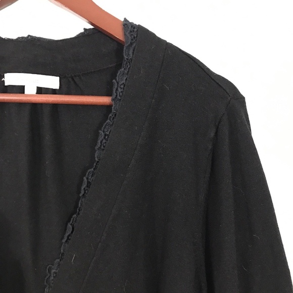 💚 4/$20 SALE! Sejour V Neck Crochet Trim Cardigan - Picture 3 of 7